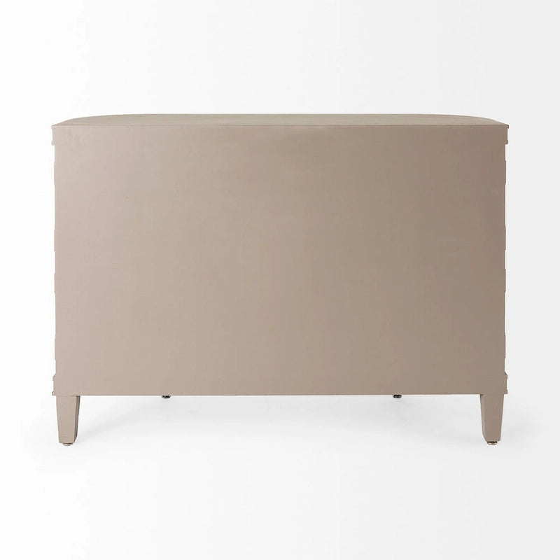 Armoire 4 portes en placage sapin beige - 47,2L x 15,0P x 33,1H
