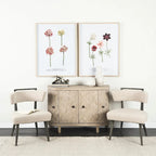 Armoire 4 portes en placage sapin beige - 47,2L x 15,0P x 33,1H
