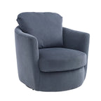Fauteuil d'appoint pivotant en velours côtelé moderne et confortable