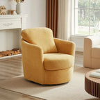 Fauteuil d'appoint pivotant en velours côtelé moderne et confortable
