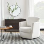 Fauteuil d'appoint pivotant en velours côtelé moderne et confortable