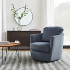 Fauteuil d'appoint pivotant en velours côtelé moderne et confortable