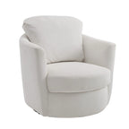 Fauteuil d'appoint pivotant en velours côtelé moderne et confortable