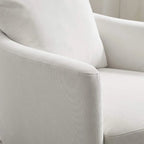 Fauteuil d'appoint pivotant en velours côtelé moderne et confortable