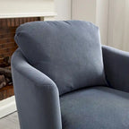 Fauteuil d'appoint pivotant en velours côtelé moderne et confortable