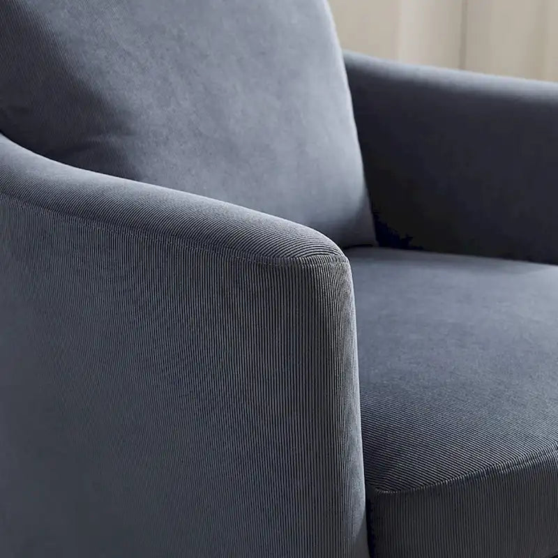 Fauteuil d'appoint pivotant en velours côtelé moderne et confortable