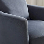 Fauteuil d'appoint pivotant en velours côtelé moderne et confortable