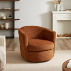 Fauteuil d'appoint pivotant en velours côtelé moderne et confortable