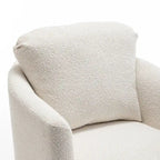 Fauteuil d'appoint pivotant en velours côtelé moderne et confortable