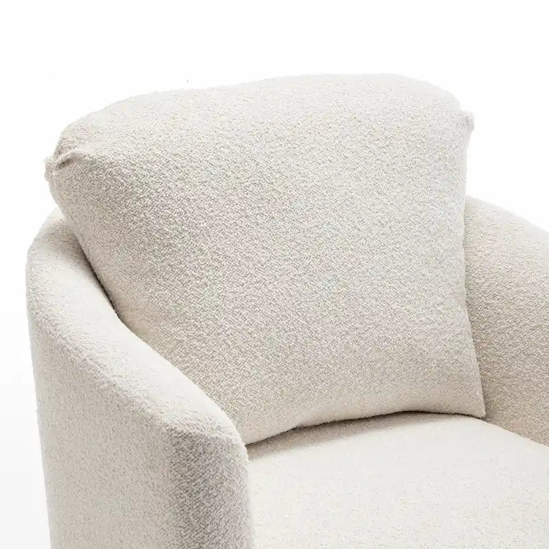 Fauteuil d'appoint pivotant en velours côtelé moderne et confortable