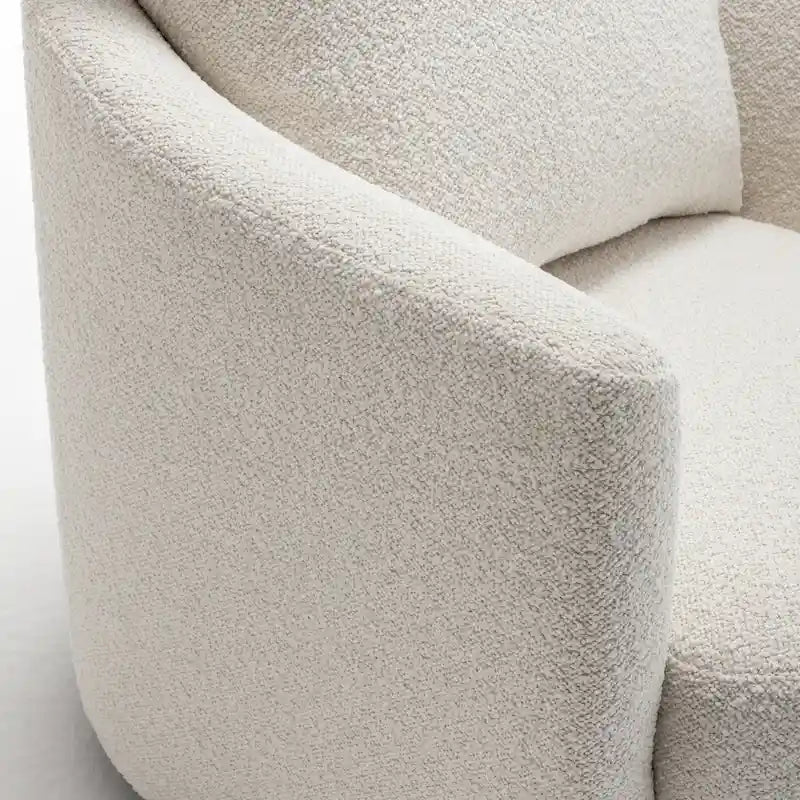 Fauteuil d'appoint pivotant en velours côtelé moderne et confortable