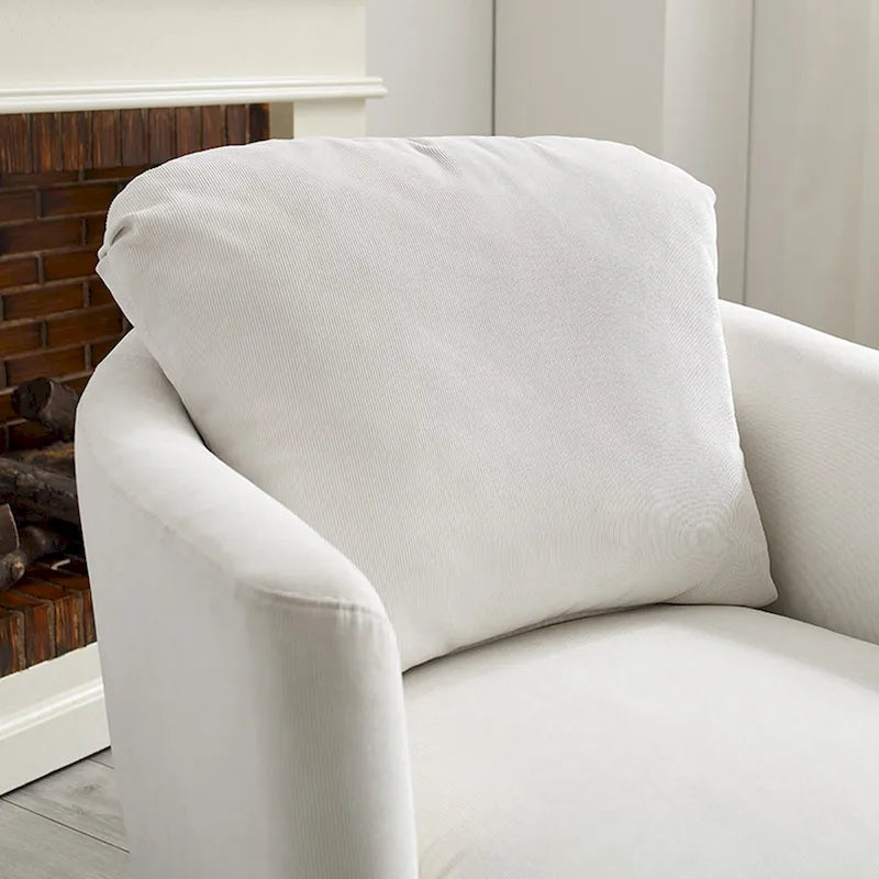 Fauteuil d'appoint pivotant en velours côtelé moderne et confortable