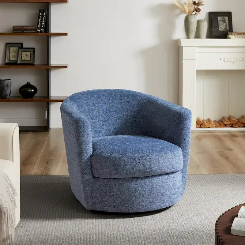 Fauteuil d'appoint pivotant en velours côtelé moderne et confortable