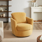 Fauteuil d'appoint pivotant en velours côtelé moderne et confortable