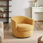 Fauteuil d'appoint pivotant en velours côtelé moderne et confortable