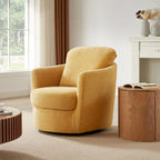 Fauteuil d'appoint pivotant en velours côtelé moderne et confortable