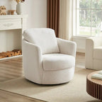 Fauteuil d'appoint pivotant en velours côtelé moderne et confortable