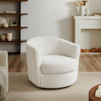 Fauteuil d'appoint pivotant en velours côtelé moderne et confortable