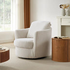Fauteuil d'appoint pivotant en velours côtelé moderne et confortable