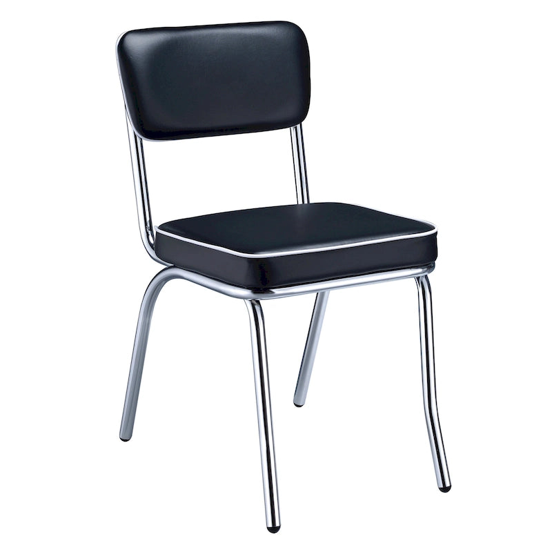 Chaises de salle à manger rétro chromées