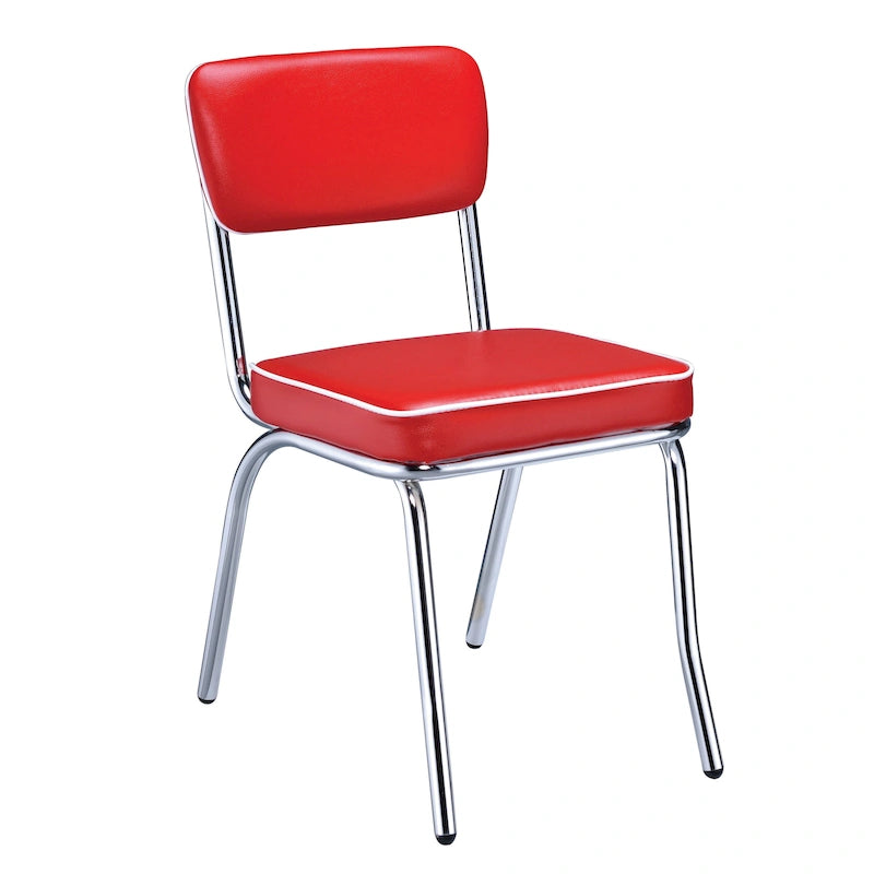 Chaises de salle à manger rétro chromées