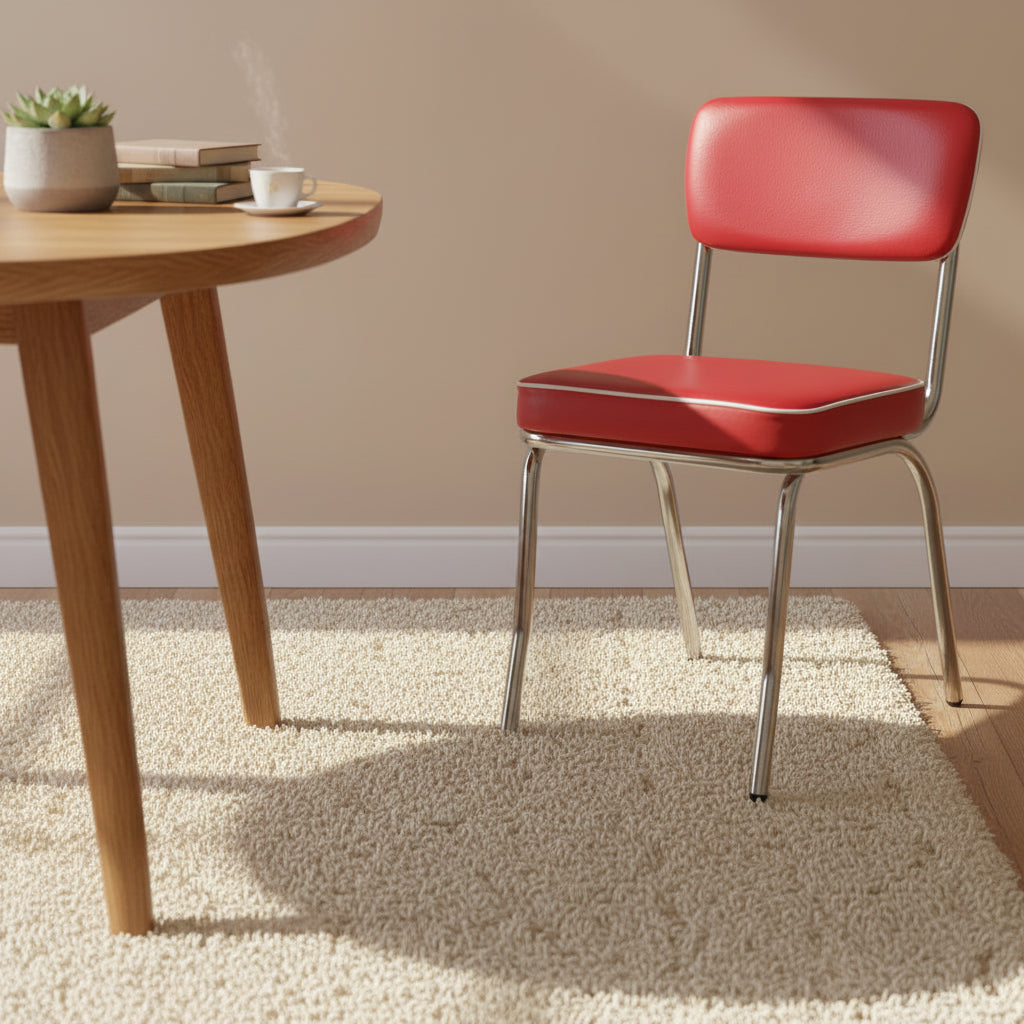 Farwest Chrome Retro Dining Chairs (Set of 2)