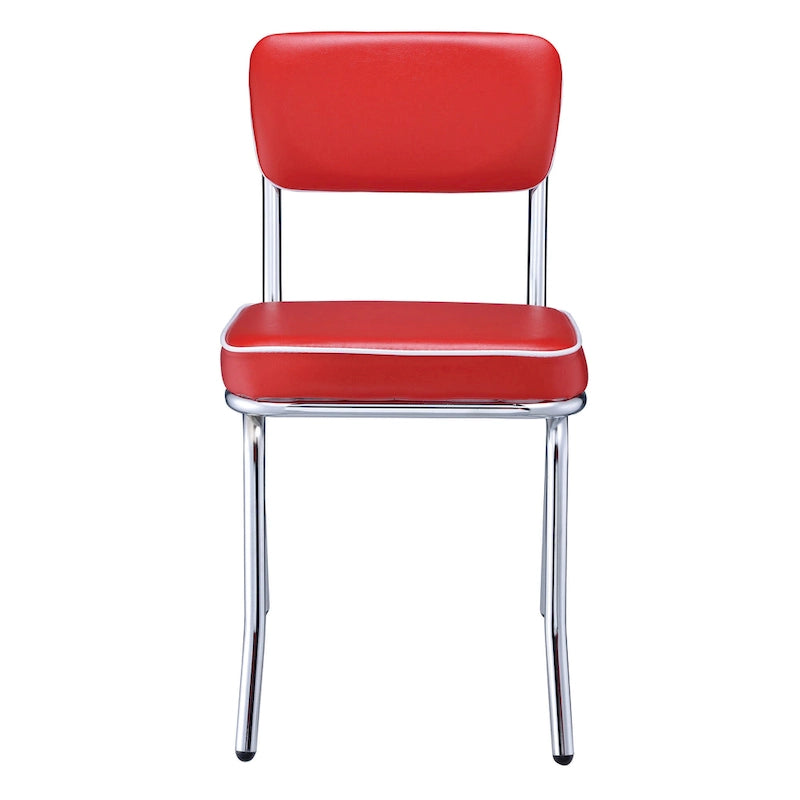 Chaises de salle à manger rétro chromées