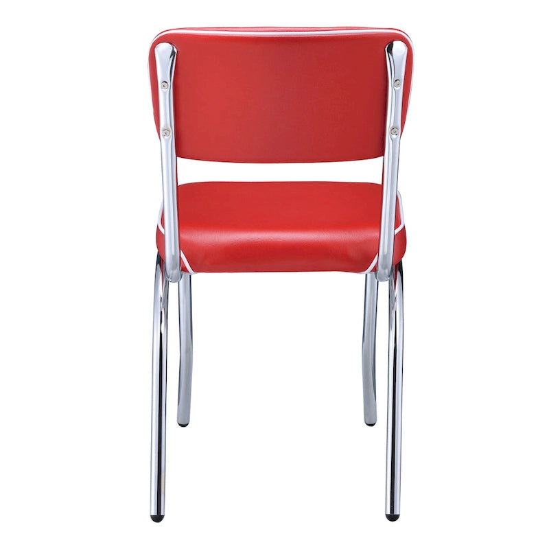 Chaises de salle à manger rétro chromées