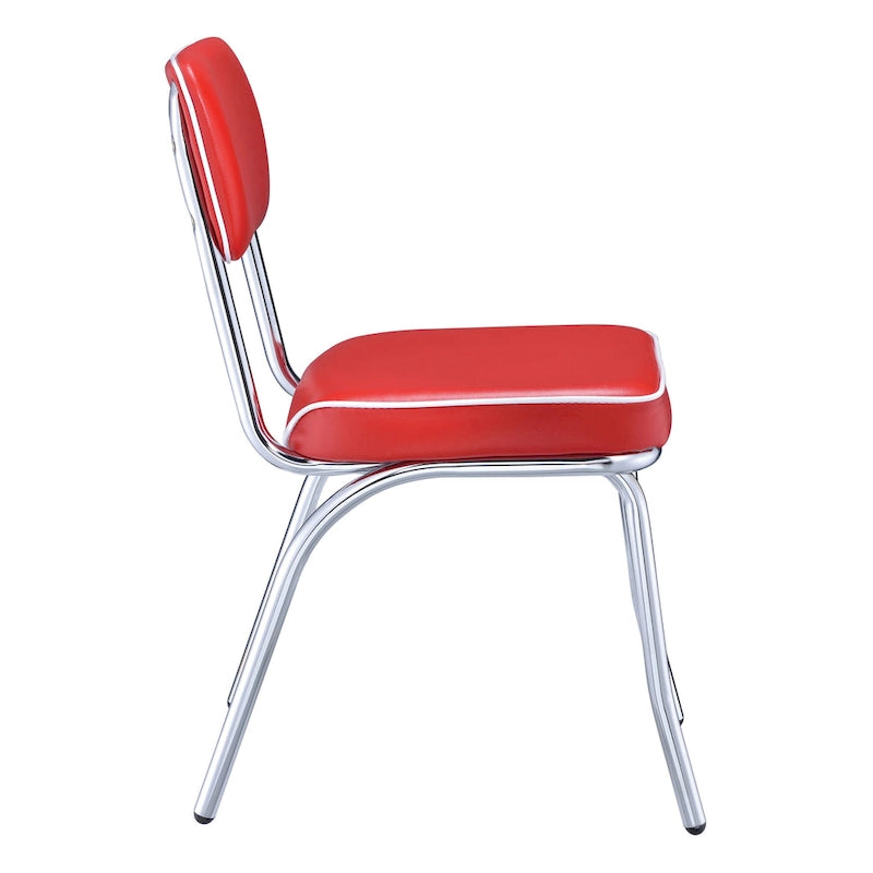 Chaises de salle à manger rétro chromées