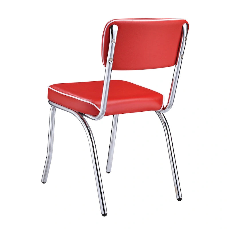 Chaises de salle à manger rétro chromées