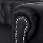 Canapé Chesterfield en similicuir noir