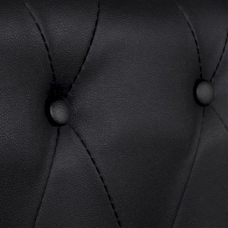 Canapé Chesterfield en similicuir noir
