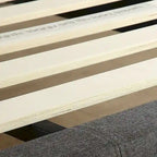 Lit plateforme rembourré gris moderne grand format
