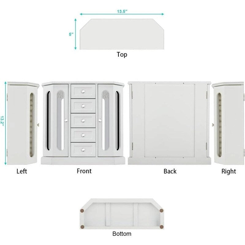 Boîte à bijoux - 5P x 13,5L x 13,2H