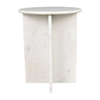 Table d'appoint en marbre naturel contemporain faite à la main en forme de X de 17,75