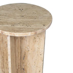 Table d'appoint en marbre naturel contemporain faite à la main en forme de X de 17,75