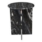 Table d'appoint en marbre naturel contemporain faite à la main en forme de X de 17,75