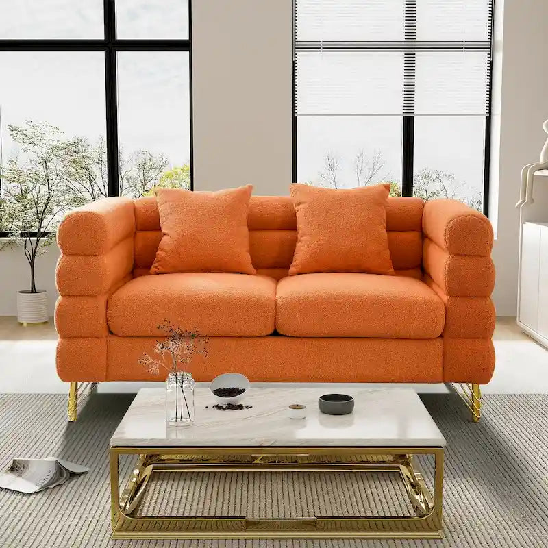 Canapé d'angle moderne en tissu Teddy - 2, 3 ou 4 places