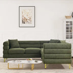 Canapé d'angle moderne en tissu Teddy - 2, 3 ou 4 places