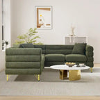 Canapé d'angle moderne en tissu Teddy - 2, 3 ou 4 places