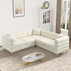 Canapé d'angle moderne en tissu Teddy - 2, 3 ou 4 places