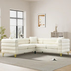 Canapé d'angle moderne en tissu Teddy - 2, 3 ou 4 places