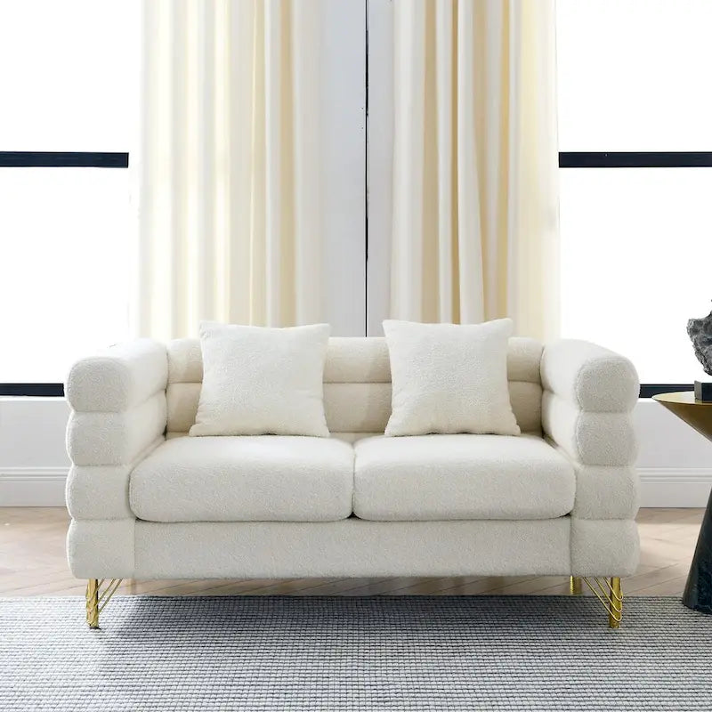 Canapé d'angle moderne en tissu Teddy - 2, 3 ou 4 places