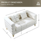 Canapé d'angle moderne en tissu Teddy - 2, 3 ou 4 places