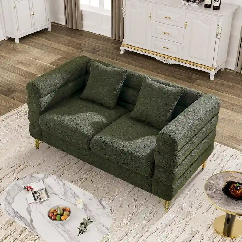Canapé d'angle moderne en tissu Teddy - 2, 3 ou 4 places