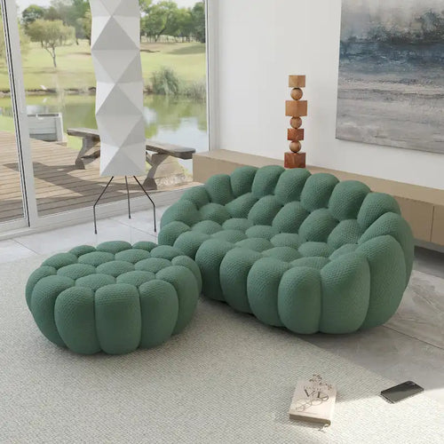 Canapé bulle moderne en tissu capitonné nid d'abeille 3D
