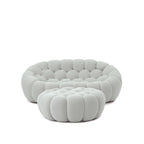 Canapé bulle moderne en tissu capitonné nid d'abeille 3D