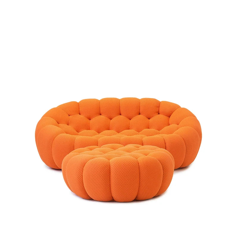 Canapé bulle moderne en tissu capitonné nid d'abeille 3D