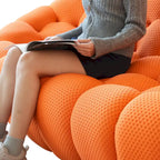 Canapé bulle moderne en tissu capitonné nid d'abeille 3D