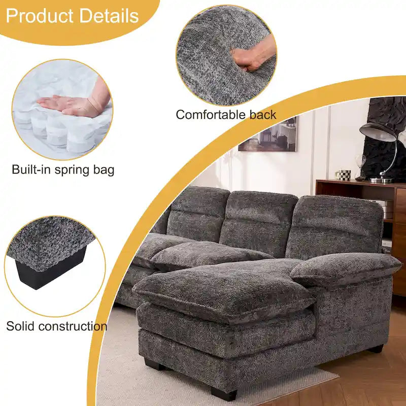 Canapé en chenille en U